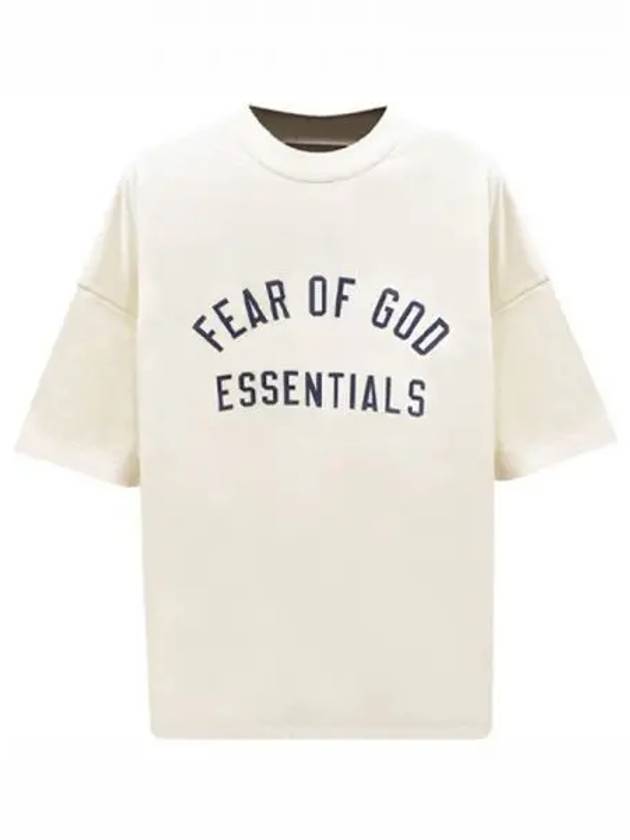 Essential Logo Printing Jersey Crew Neck Round Short Sleeve T Shirt Shell Men s 270218 - FEAR OF GOD - BALAAN 1