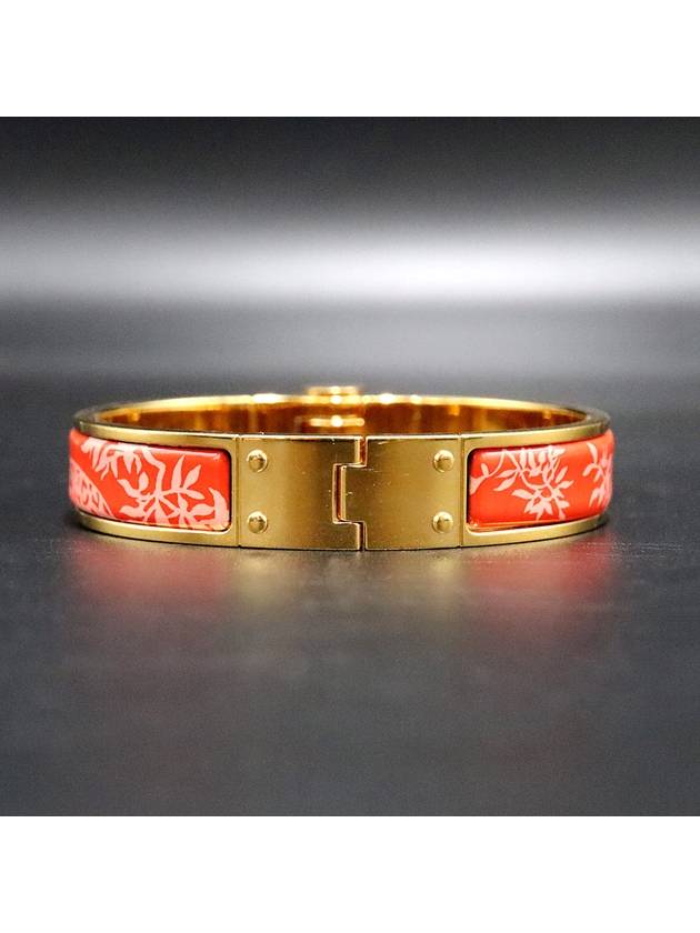 Hermes Enamel Print Gold Equateur Hinged Bracelet Women s - HERMES - BALAAN 6