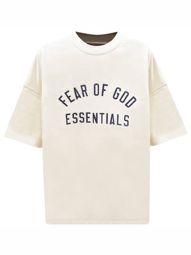 125BT244192F 059 Essential Logo Printing Jersey Crew Neck Round Short Sleeve T Shirt Shell Men s TEO - FEAR OF GOD - BALAAN 1