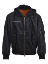 Mazinger Hooded Bomber Jacket Black - VALENTINO - BALAAN 1