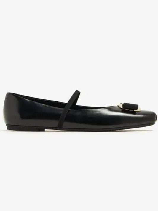 New Vara Plate Ballet Flat Black - SALVATORE FERRAGAMO - BALAAN 2