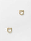 Gancini Pearl Earrings Gold - SALVATORE FERRAGAMO - BALAAN 5