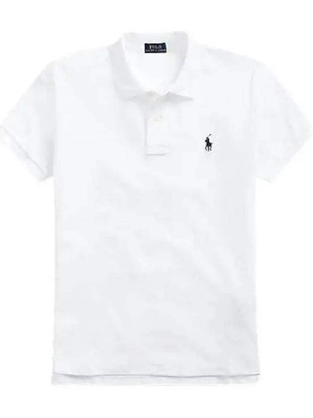 Pony Embroidered Logo Stretch Cotton Short Sleeve Polo Shirt White - POLO RALPH LAUREN - BALAAN 2