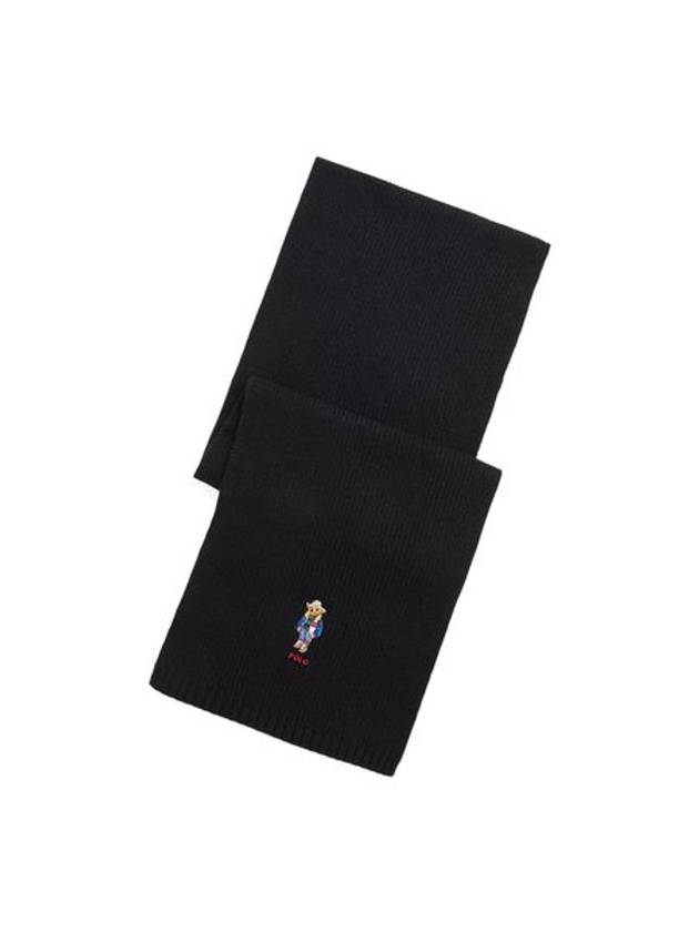 Holiday Bear Wool Muffler Black - POLO RALPH LAUREN - BALAAN 2