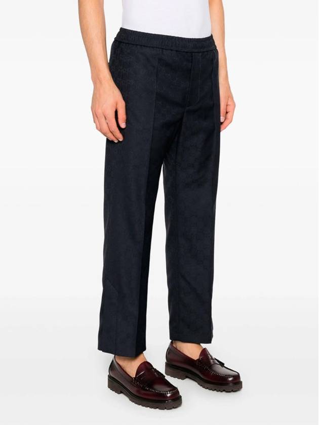 GG Jacquard Straight Pants Blue - GUCCI - BALAAN 3