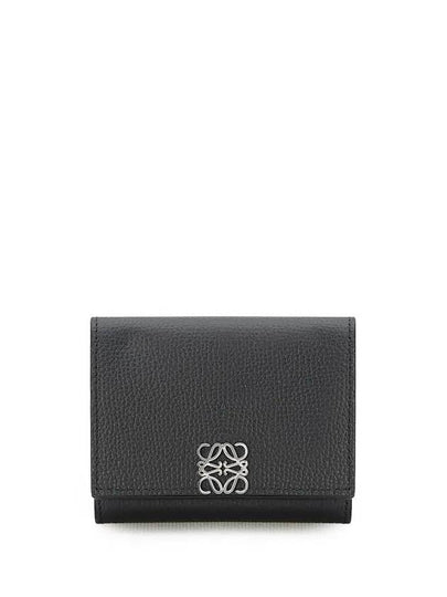 Anagram Pebble Grain Calfskin Half Wallet Black - LOEWE - BALAAN 2