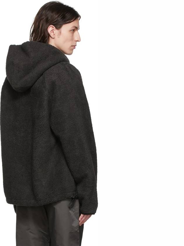 Polar Fleece Half Zip Shearling Hoodie Black - FEAR OF GOD ESSENTIALS - BALAAN 4