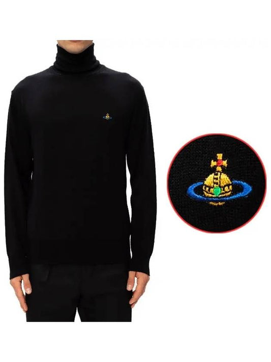 Logo patch turtleneck knit 84082514 - VIVIENNE WESTWOOD - BALAAN 1