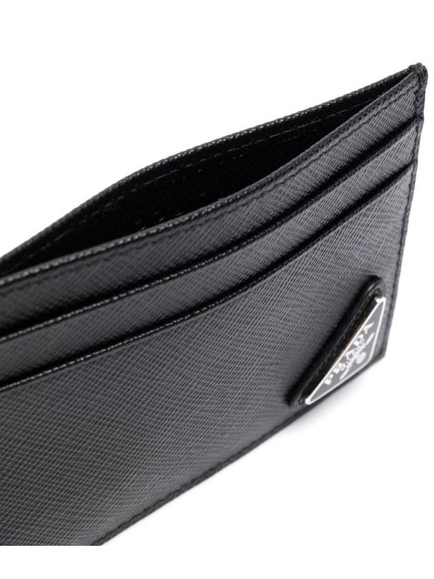 Saffiano Leather Card Holder Black - PRADA - BALAAN 4