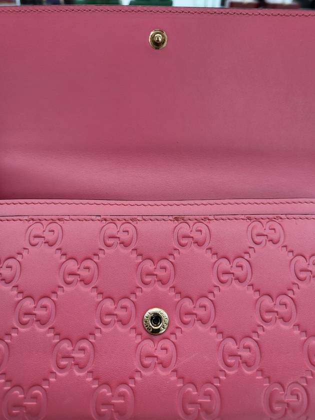 Cima Signature Pink Long Wallet 388679 - GUCCI - BALAAN 9