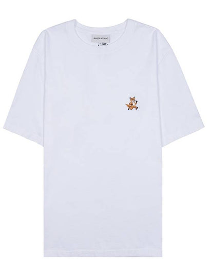 Speedy Fox Patch Comfort Short Sleeve T-Shirt White - MAISON KITSUNE - BALAAN 2