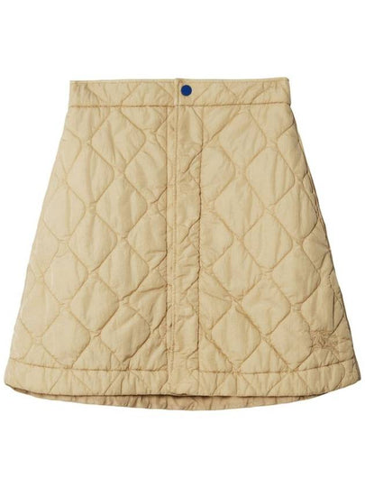 Quilted Nylon A-Line Skirt Beige - BURBERRY - BALAAN 2