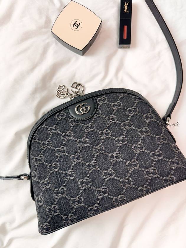 Small Denim GG Ophidia Shoulder Bag Black Grey - GUCCI - BALAAN 6