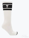 ADC Stripe Heart Logo Socks White - AMI - BALAAN 2