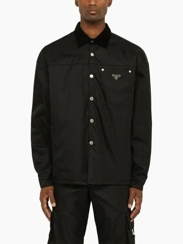 Re Nylon Long Sleeves Shirt Black - PRADA - BALAAN 2