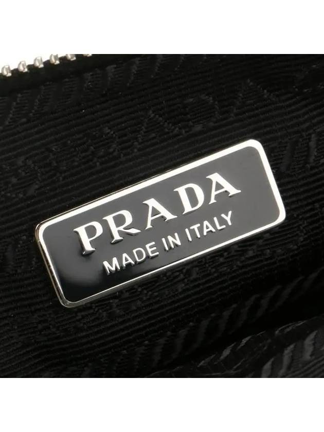 Triangle Logo Double Clutch Black - PRADA - BALAAN 7