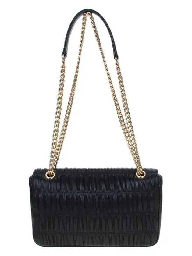 Goffre Leather Chain Shoulder Bag Black - PRADA - BALAAN 5