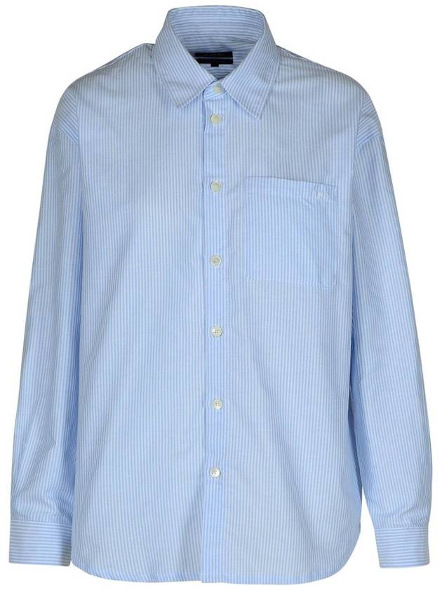 Boyfriend Long Sleeve Shirt Blue - A.P.C. - BALAAN 2