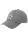 Mugung Embroidery Pigment Ball Cap Grey - ULKIN - BALAAN 3