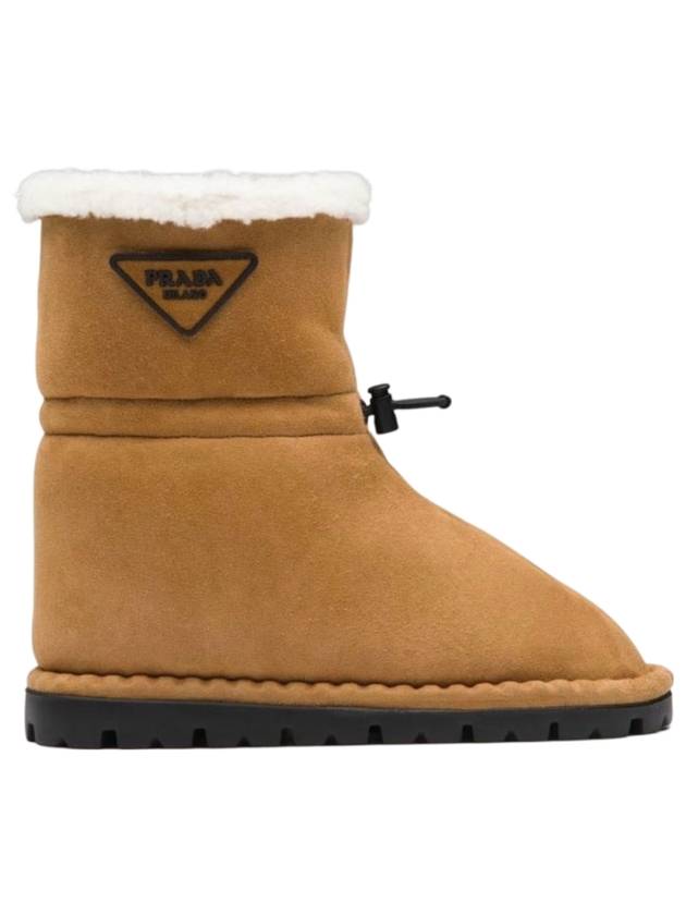 Shearling Snow Winter Boots Brown - PRADA - BALAAN 1