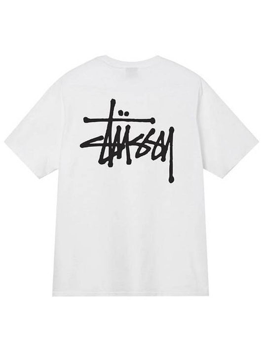 Basic Short Sleeve T-Shirt White - STUSSY - BALAAN 1