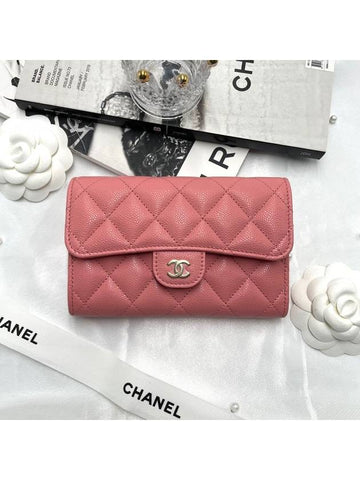 Classic snap wallet pink caviar AP0232 - CHANEL - BALAAN 1