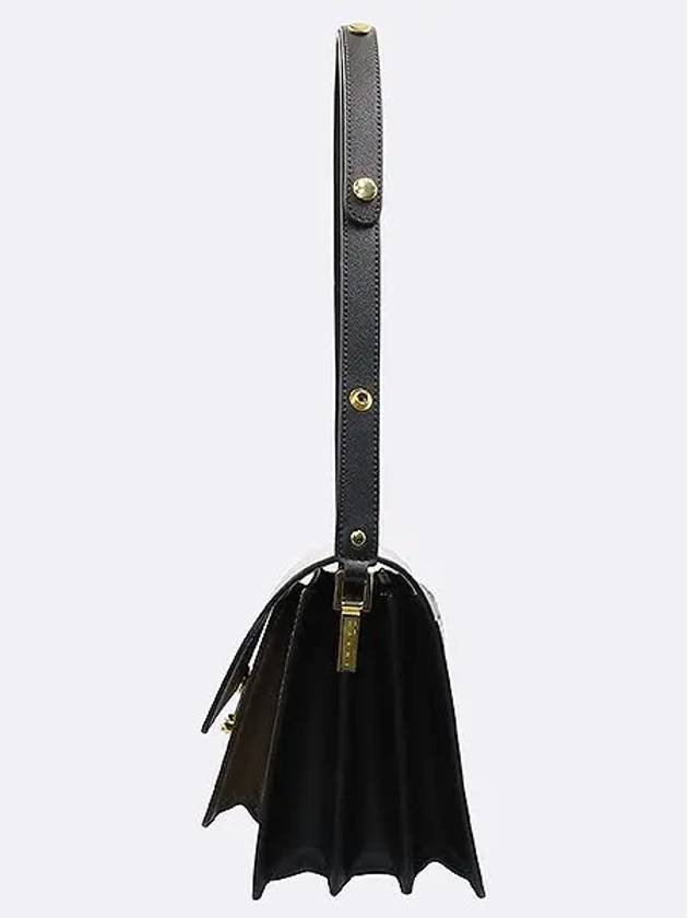 Black gray two tone TRUNK medium M size gold logo shoulder bag - MARNI - BALAAN 2