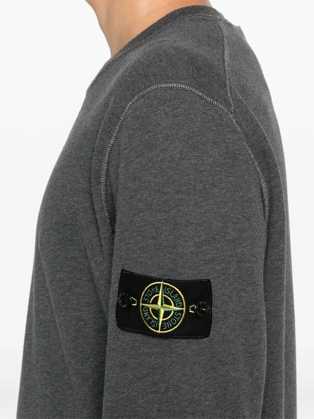 Compass Patch Cotton Sweatshirt Grey - STONE ISLAND - BALAAN 6