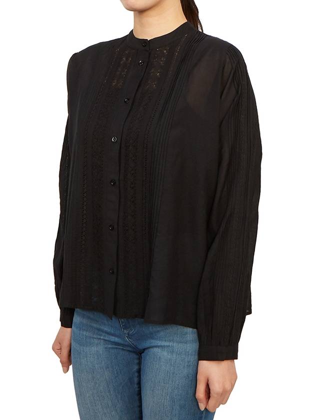 Women's Coco Long Sleeve Blouse Black - VANESSA BRUNO - BALAAN 3