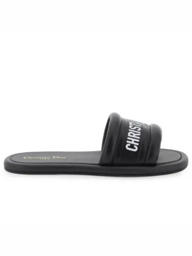 Every-D Embossed Lambskin Slippers Black - DIOR - BALAAN 2