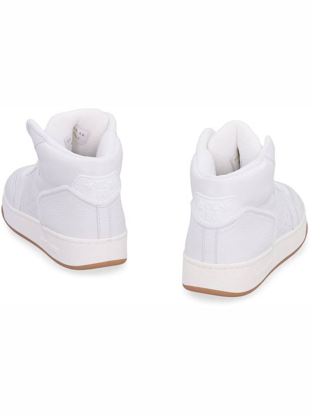 SL 08 Calfskin Mid High Top Sneakers White - SAINT LAURENT - BALAAN 5