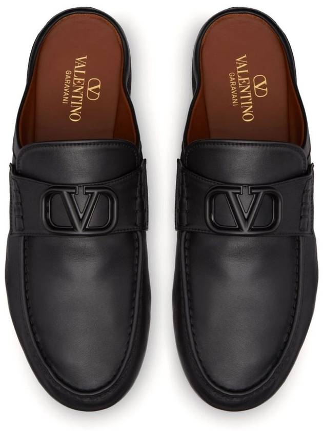 Valentino Garavani Black Leather Flats - VALENTINO - BALAAN 4