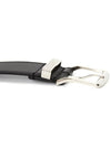 Engraved Logo Leather Belt Black - BURBERRY - BALAAN 6