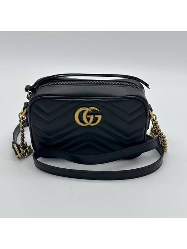 GG Marmont Zip Top Matelasse Mini Cross Bag Black - GUCCI - BALAAN 3