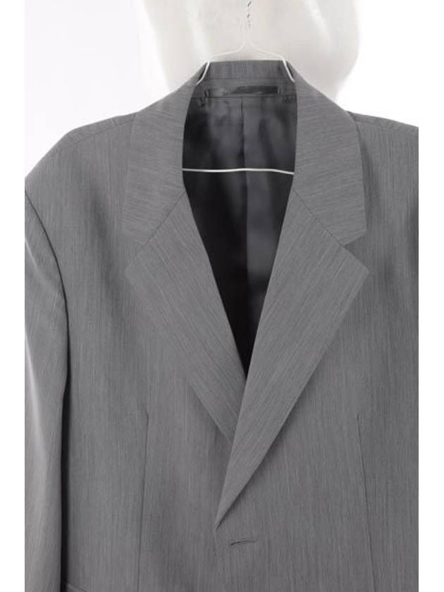 Single Breasted Mohair Wool Jacket Jacket Grey - PRADA - BALAAN 4