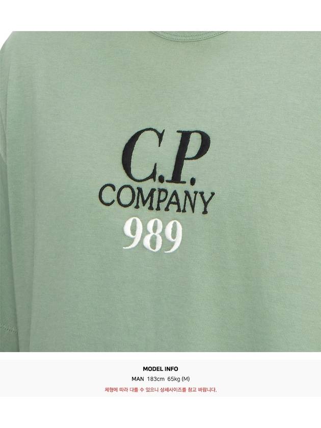 20/1 Jersey Boxy Logo Short Sleeve T-Shirt Green - CP COMPANY - BALAAN 7