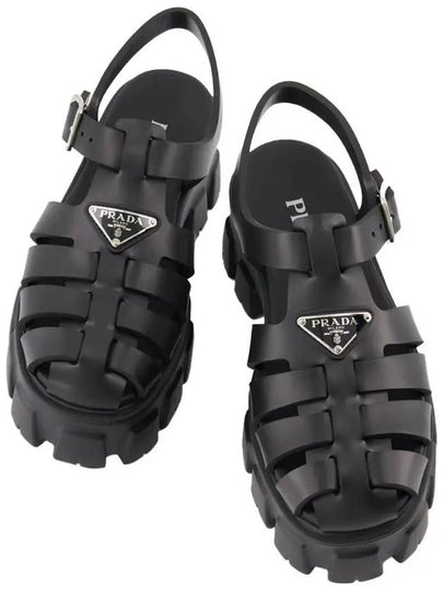 Monolith Rubber Sandals Black - PRADA - BALAAN 2