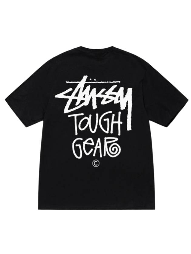 Tough Gear Short Sleeve T-Shirt Black - STUSSY - BALAAN 1