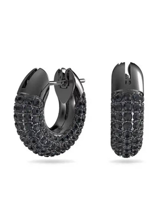 Dextera Small Hoop Earrings Black - SWAROVSKI - BALAAN 2