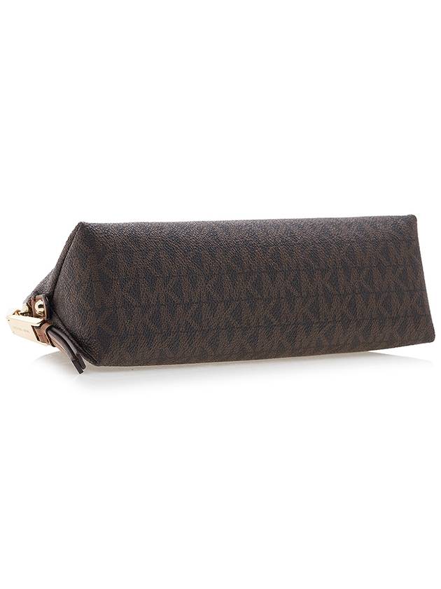 Heritage Large Logo Zip Pouch Bag Brown - MICHAEL KORS - BALAAN 6