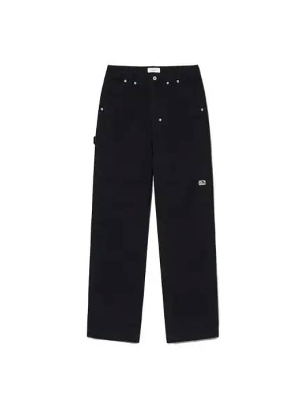 logo patchwork pants black - KIJUN - BALAAN 1