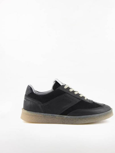 6 Court Logo Tongue Low Top Sneakers Black - MAISON MARGIELA - BALAAN 2