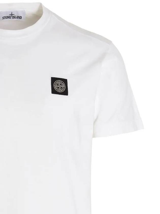 Wappen Logo Patch Short Sleeve T-Shirt White - STONE ISLAND - BALAAN 5