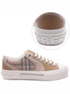 Vintage Check Mesh Leather Suede Low Top Sneakers Beige - BURBERRY - BALAAN 2