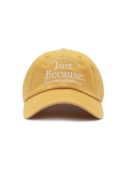 JUST BECAUSE WASHED BALL CAP TROPHY YELLOW - POLYGRAM - BALAAN 1