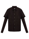 Marley Layered Cotton Long Sleeve Shirt Black - DIESEL - BALAAN 1