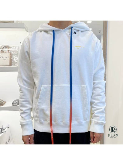 Acrylic Arrow Slim Fit Long Sleeve Hoodie White - OFF WHITE - BALAAN 2