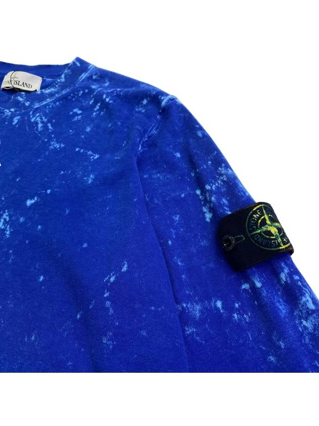 Off-Dye OVD Treatment Long Sleeve T Shirt Bluette - STONE ISLAND - BALAAN 3