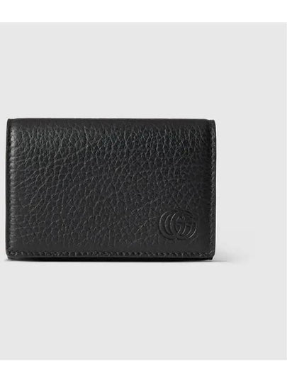 Double G Leather Card Wallet Black - GUCCI - BALAAN 2