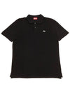 Slim Fit Organic Cotton Polo Shirt Black - DIESEL - BALAAN 2